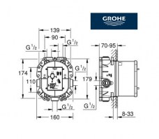 CUERPO EMPOTRADO RAPIDO T TERMOSTATICA DUCHA GROHE